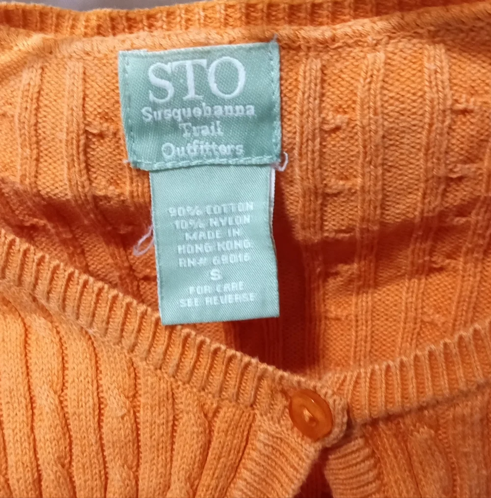 STO Ribbed VTG Cardigan -Susquehanna Trail Outfitter-Size: S-3/4 Length Sleeves